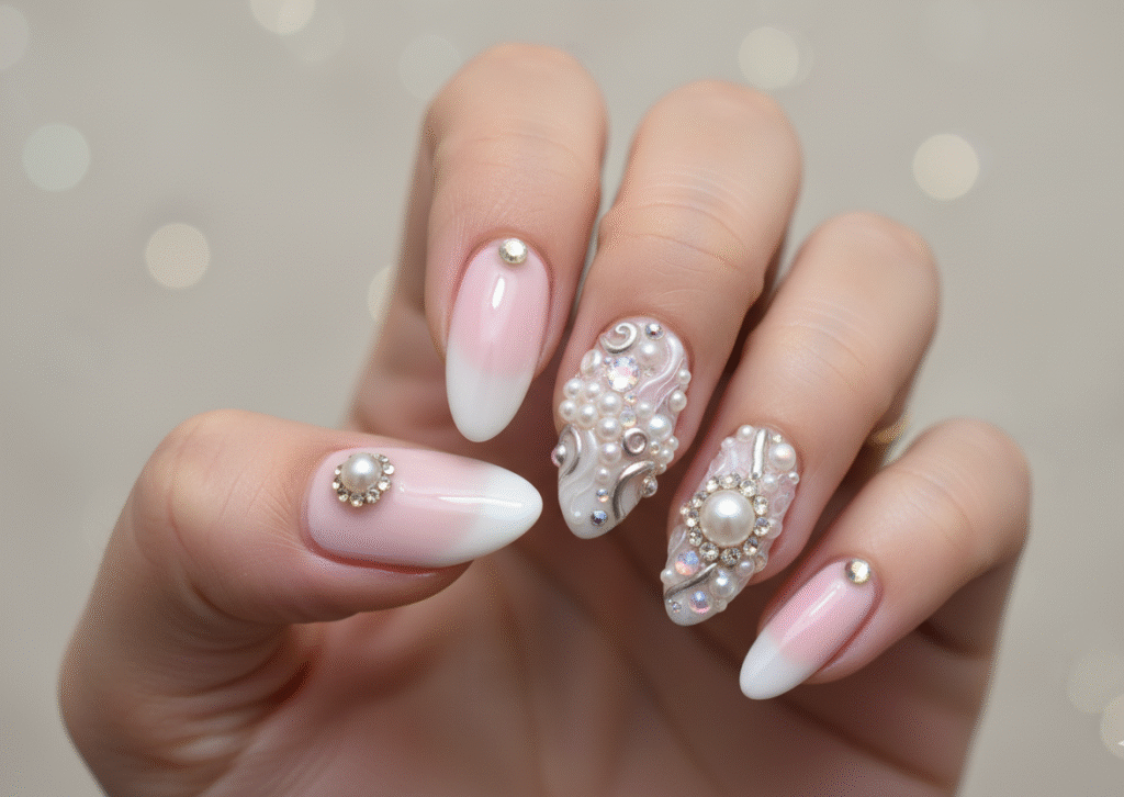 Adding 3D Art: Pearls, Gems, and Sculptural Gel